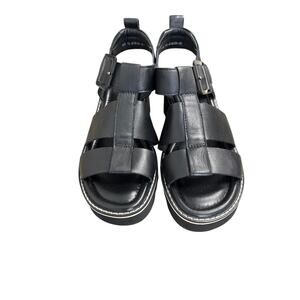 Ara Black Chunky Strappy Sandals Sz 8